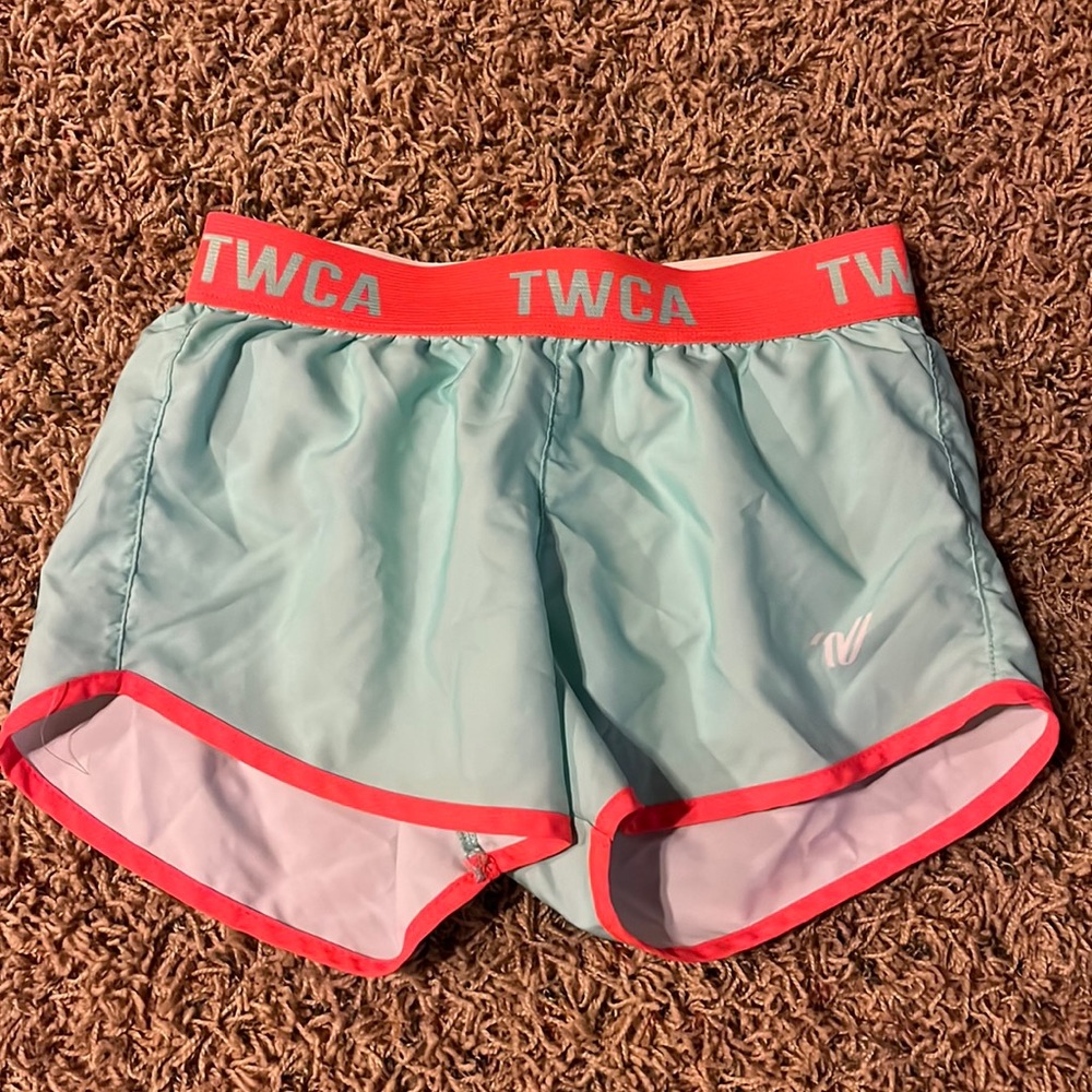 Turquoise and peach shorts youth medium